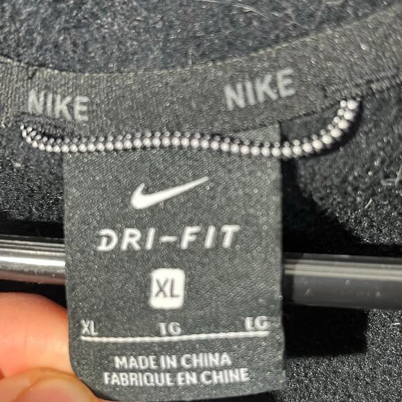 NIKE‎ Dri-Fit Black And White Fleece Athletic Full Zip Sweater Woman Size XL - Picture 2 of 6